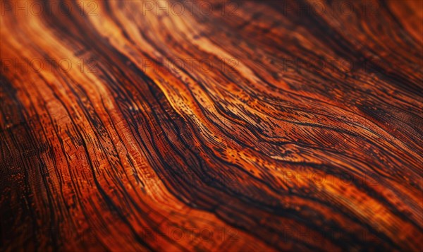 Background made of exotic tigerwood veneer AI generated