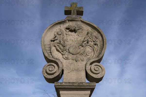 Wayside shrine at St Bartholomew's, 18th century, Kleineibstadt, Lower Franconia, Bavaria, Germany,