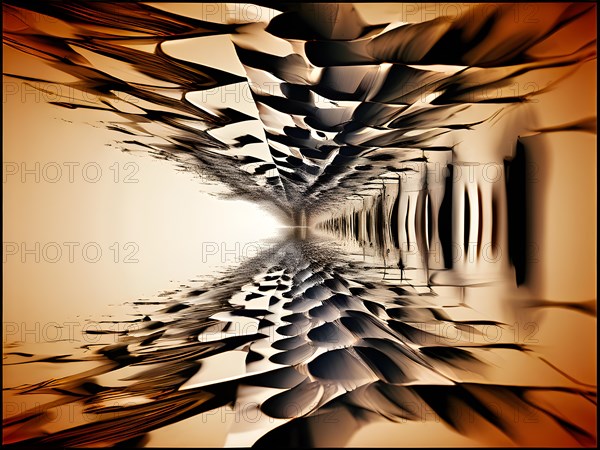 AI generated sequence of photos transitioning through a range of digital distortions symbolizing