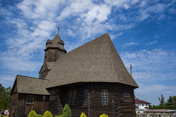 Schoenfeld Schrothholzkirche Hl. Dreifaltigkeit, a heritage-protected building from 1623 in