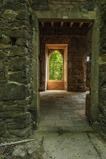 The Pillnitz Ruins, an artificial neo-Gothic ruin from 1785 and a lost place on a hill in Pillnitz,