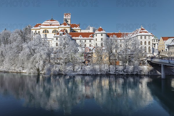 St. Mang Monastery and High Castle, Fuessen, Ostallgaeu, Swabia, Bavaria, Germany, Fuessen,