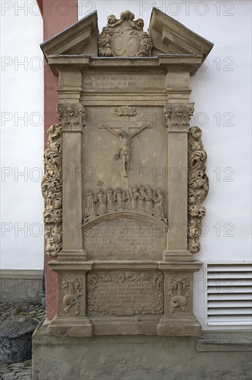 Epitaph around 17th century, at St Sebasrtian's Church, Sulzfeld am Main, Lower Franconia, Bavaria,
