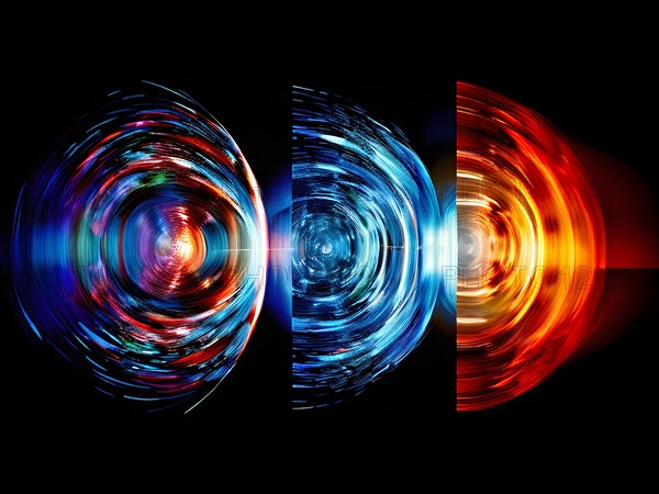 AI generated sequence of photos transitioning through a range of digital distortions symbolizing
