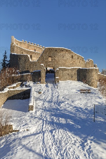 Eisenberg castle ruins near Pfronten in Allgaeu, Swabia, Bavaria, Germany, Pfronten, Bavaria,