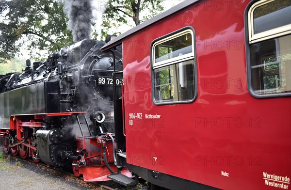 The Harz Narrow Gauge Railway, Brocken Railway, Selketal Railway in the Harz Mountains,