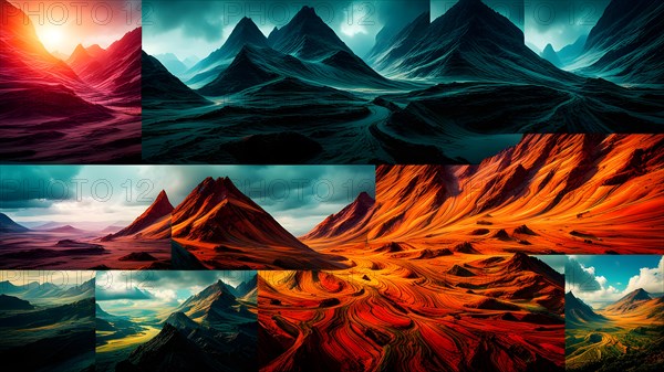 AI generated sequence of photos transitioning through a range of digital distortions symbolizing