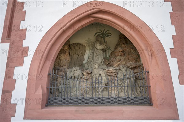 Depiction of the Mount of Olives around 15th century, St Sebasrtian's Church, Sulzfeld am Main,