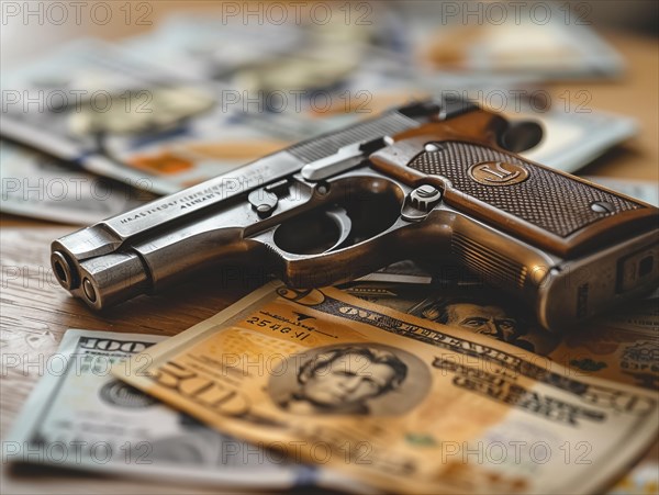 Hunting weapon, revolver, sporting weapon, AI generated