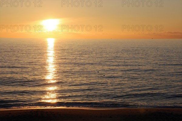 Beach 5 km south of Westerland, Sylt, North Frisian Island, Schleswig Holstein, The calm sea