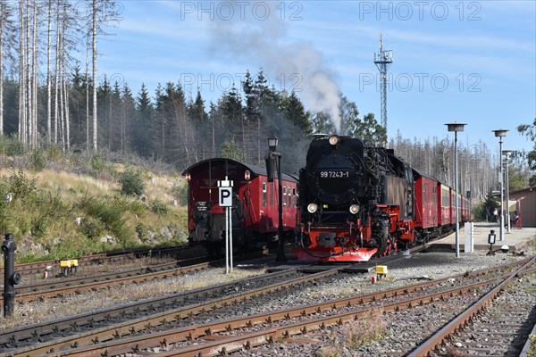 The Harz Narrow Gauge Railway, Brocken Railway, Selketal Railway in the Harz Mountains,