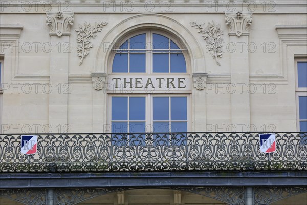 Municipal theatre, Theatre a l'Italienne with balcony railing designed by Hector Guimard in Art