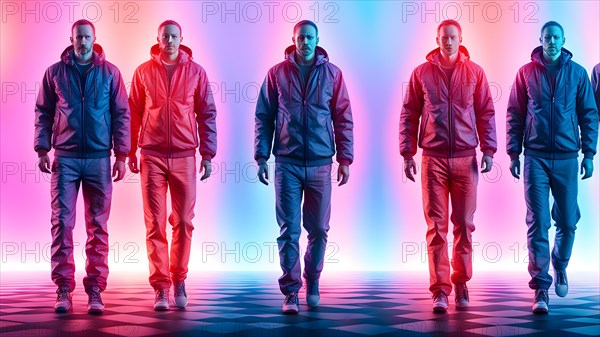 AI generated sequence of photos transitioning through a range of digital distortions symbolizing