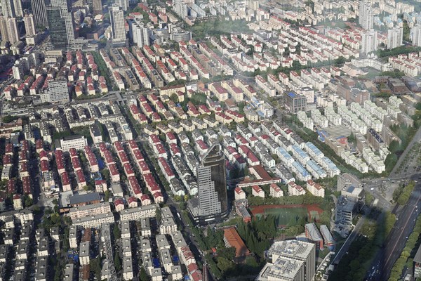 View from the 632 metre high Shanghai Tower, nicknamed The Twist, Shanghai, People's Republic of