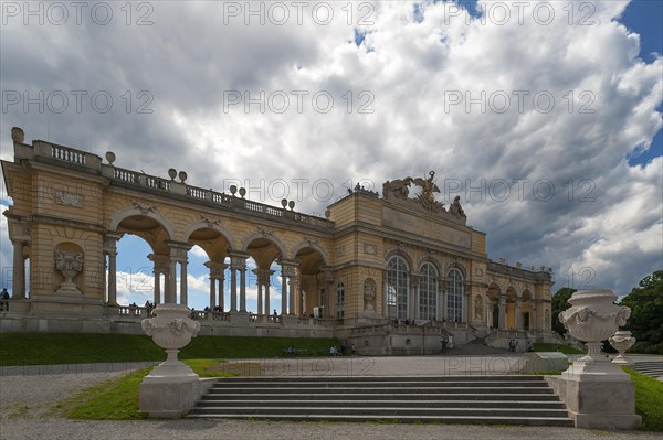 Gloriette, built in 1775, today a restaurant and cafe, Schoenbrunn Palace Park, Schoenbrunn,