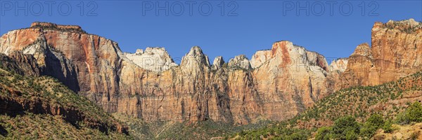 The West Temple, Zion National Park, Colorado Plateau, Utah, USA, Zion National Park, Utah, USA,