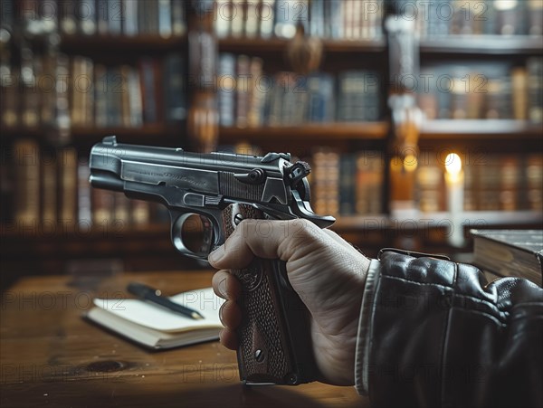 Hunting weapon, revolver, sporting weapon, AI generated