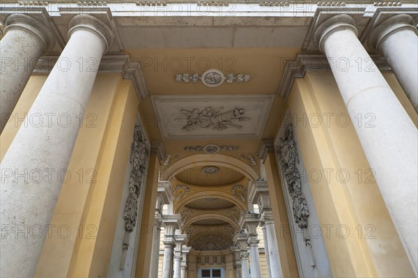 Arcade of the Gloriette, built in 1775, Schoenbrunn Palace Park, Schoenbrunn, Vienna, Austria,