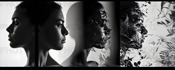 AI generated sequence of photos transitioning through a range of digital distortions symbolizing