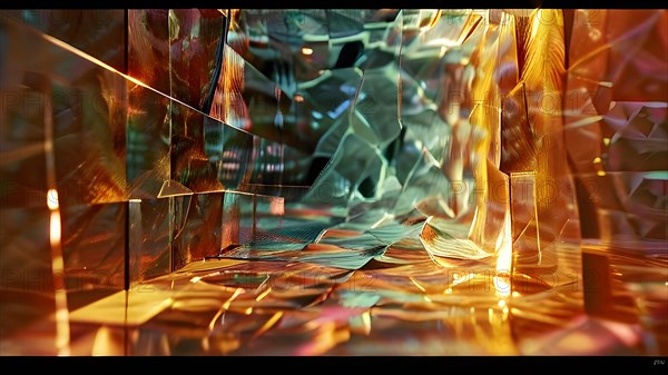 AI generated sequence of photos transitioning through a range of digital distortions symbolizing