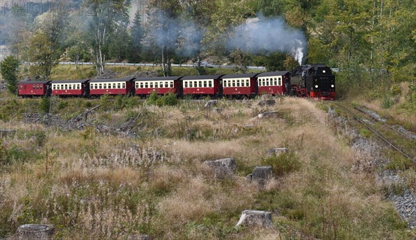 The Harz Narrow Gauge Railway, Brocken Railway, Selketal Railway in the Harz Mountains,