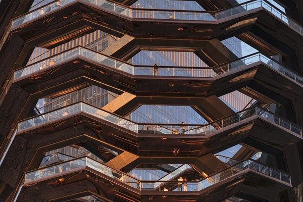The Vessel, walk-in artwork by British designer Thomas Heatherwick, Hudson Yards, New York City,