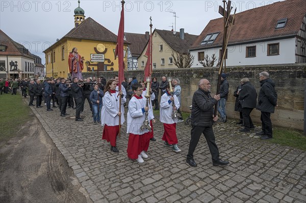Historic Good Friday procession for 350 years with life-size wood-carved figures from the 18th