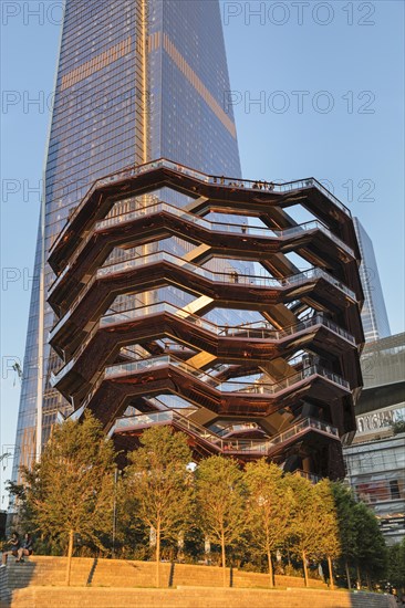 The Vessel, walk-in artwork by British designer Thomas Heatherwick, Hudson Yards, New York City,