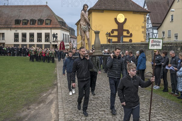 Historic Good Friday procession for 350 years with life-size wood-carved figures from the 18th