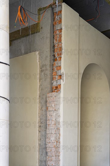 Damage to the building, construction site of the newly built Humboldt Forum, Berlin, Germany,
