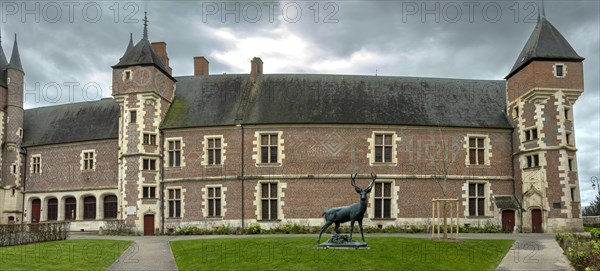 Gien. The castle built from 1482 for Anne de France and Pierre II de Beaujeu, hunting museum,