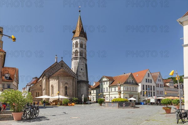 St John's Church on the market square, Schwaebisch Gmuend, Baden-Wuerttemberg, Germany, Schwaebisch