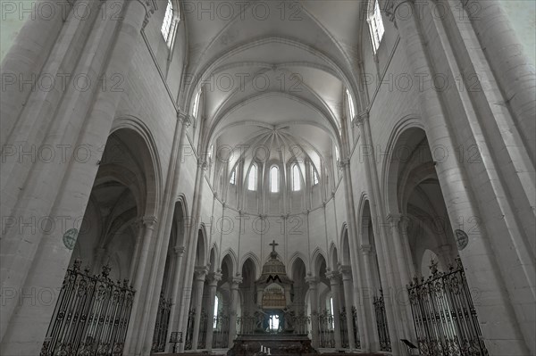 Chancel with ribbed vault in the former Cistercian monastery of Pontigny, Pontigny Abbey was