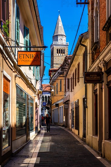 Old town with Assumption Cathedral, harbour town of Koper on the Adriatic coast, Slovenia, Koper,