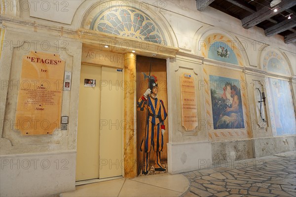 Painting on a wall, Le Petit Louvre, Avignon, Vaucluse, Provence-Alpes-Cote d'Azur, South of