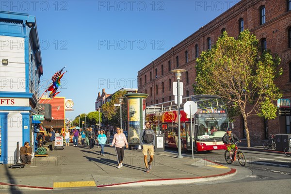 Street scene on Jefferson Street, San Francisco, California, USA, San Francisco, California, USA,