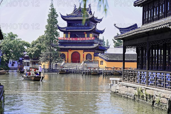 Excursion to Zhujiajiao Water Village, Shanghai, China, Asia, Traditional Chinese building with