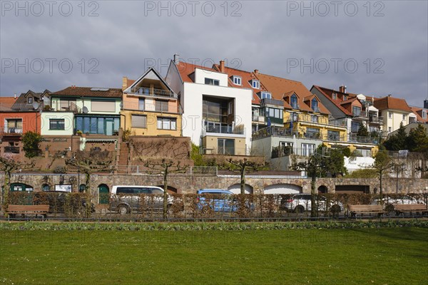 Town view, Modern and old buildings, Waren, Mueritz, Mecklenburg Lake District, Mecklenburg,