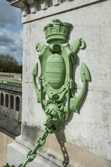 Briare, Canal bridge built by Gustave Eiffel, lateral canal to the Loire above the Loire river,