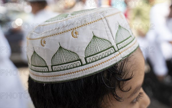 GUWAHATI, INDIA, APRIL 11: Muslims gather to perform Eid al-Fitr prayer at Eidgah in Guwahati,
