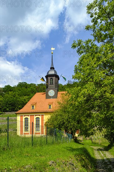 The Weinbergkirche Pillnitz a baroque church in the royal vineyard of Pillnitz, Dresden, Saxony,