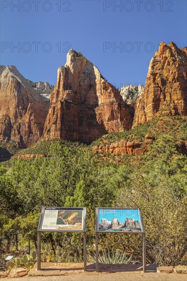 Court of Patriarchs, Zion National Park, Colorado Plateau, Utah, USA, Zion National Park, Utah,