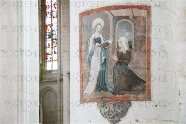 Frescoes, Basilica Basilique Saint-Nicolas-de-Port, Departement Meurthe-et-Moselle, Lorraine, Grand