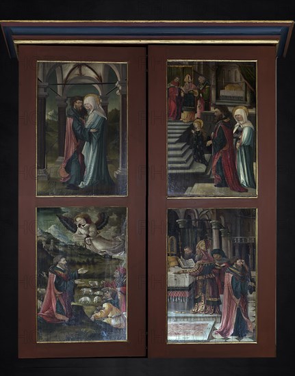 Winged altar, around 1517, on a black background, St Martin, Tauberbischofsheim,