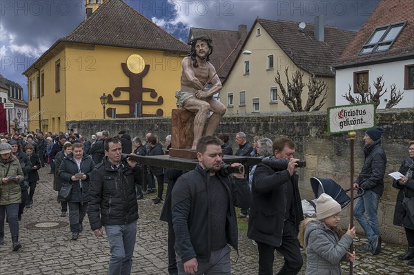 Historic Good Friday procession for 350 years with life-size wood-carved figures from the 18th