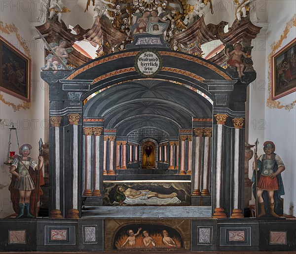 The Holy Sepulchre with Christ, including Purgatory, 18th century, St Wendelin, Kirchenweg 8,