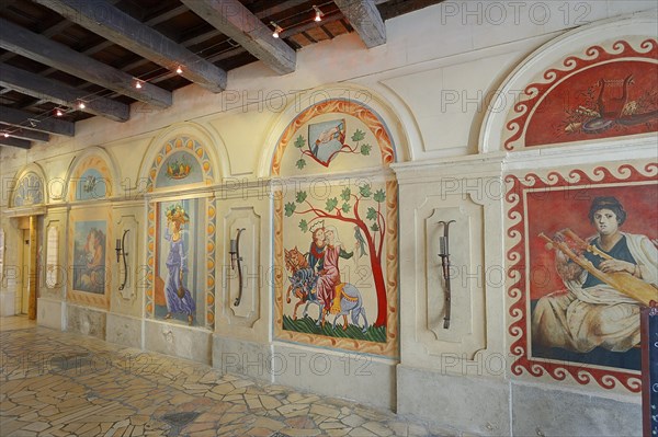 Painting on a wall, Le Petit Louvre, Avignon, Vaucluse, Provence-Alpes-Cote d'Azur, South of