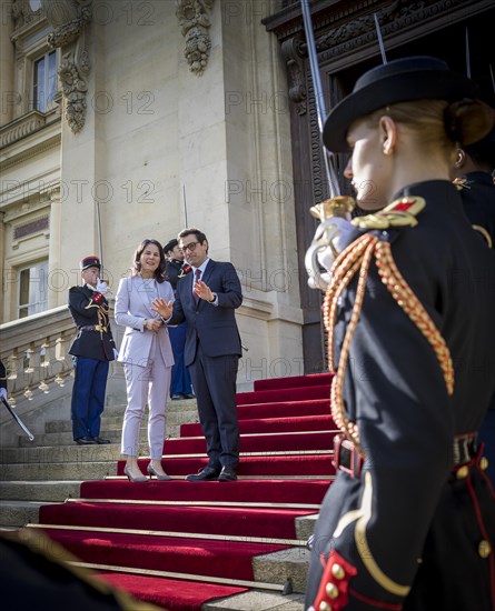 Annalena Baerbock (Alliance 90/The Greens), Federal Foreign Minister, takes a photo as part of her