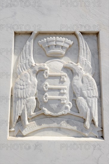 Coat of arms of Avignon, Park Le Rocher des Doms, Avignon, Vaucluse, Provence-Alpes-Cote d'Azur,