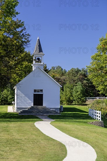 Saugatuck, Michigan, The Gibson Church, a small country church that was moved in 2010 to the Felt